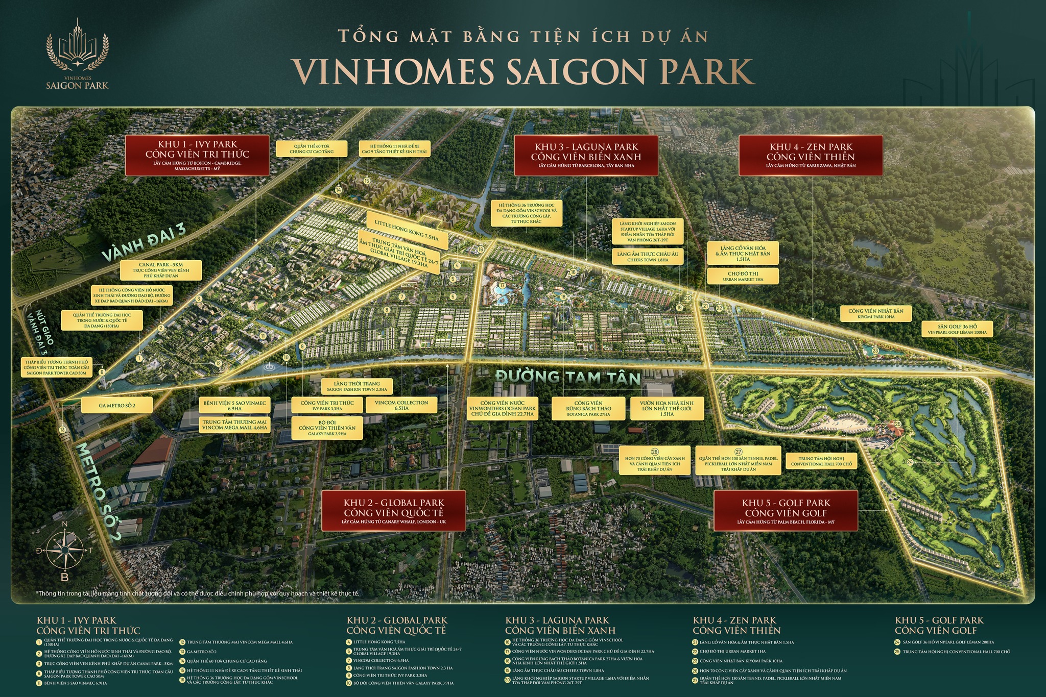 Vinhomes SaiGon Park amenities
